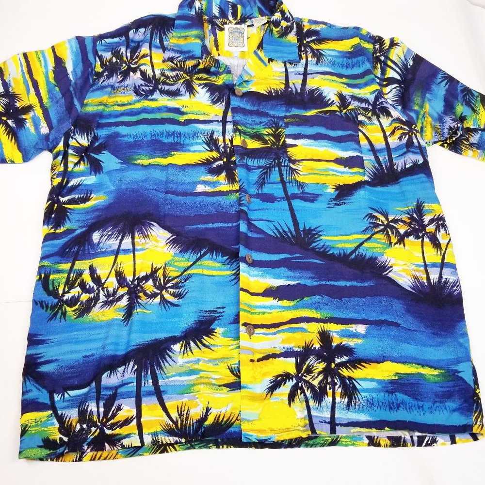 Ocean Current Mens Medium Hawaiian Shirt